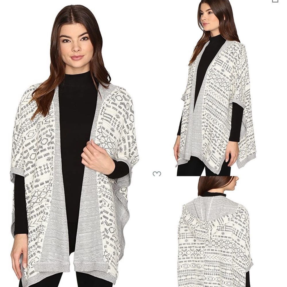 NWT JACK BY BB DAKOTA Archibald Jacquard Terry Poncho